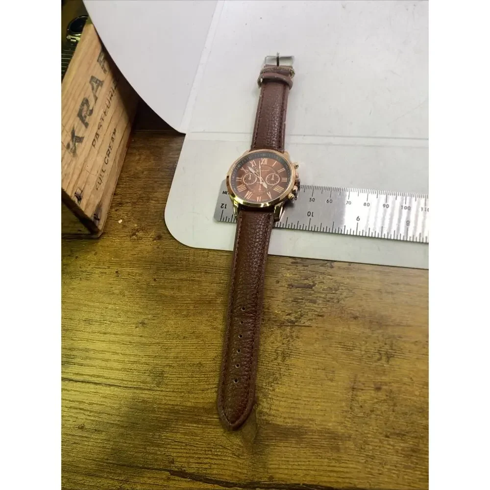 Geneva Rose Gold Watch New Battery